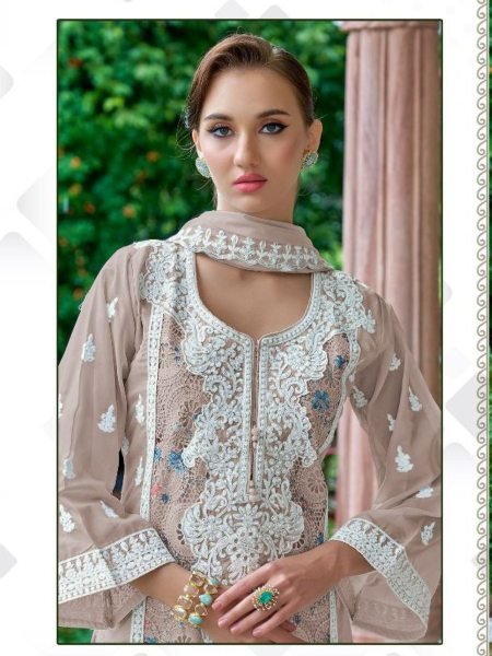 Rosemeen C-1864 Designer Organza Pakistani Suit with Embroidery Work Salwar Kameez