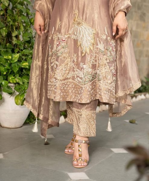 Royal Charm Fancy Silk Suit Heavy Embroidery with Dupatta Set Ready To Wear Collection