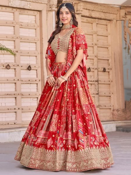 Stunning Chinnon Silk Lehenga with Heavy Zari Work Grand Wedding Bridal Look  Designer Lehenga Choli