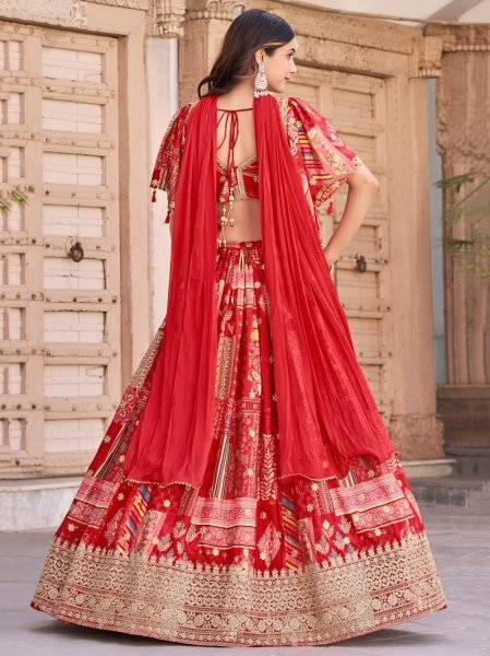 Stunning Chinnon Silk Lehenga with Heavy Zari Work Grand Wedding Bridal Look  Designer Lehenga Choli