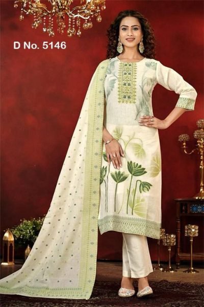Royal Export Collection Fancy Silk Readymade 3 Piece Suit 3 Piece Kurti Set