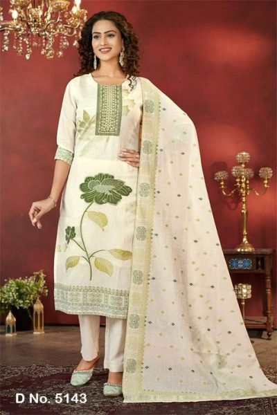 Royal Export Collection Fancy Silk Readymade 3 Piece Suit 3 Piece Kurti Set