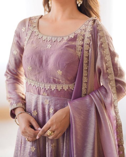 Royal Export Exclusive Fandy Silk Gown Set with Dupatta   Pant Online Sale Affordable Prices Anarkali Kurtis 