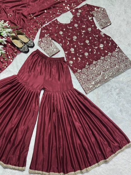 Royal Export Presenting Embroidered Work Sharara Suits  Ready To Wear Collection