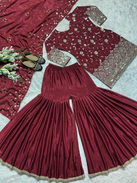 Royal Export Presenting Embroidered Work Sharara Suits  Ready To Wear Collection