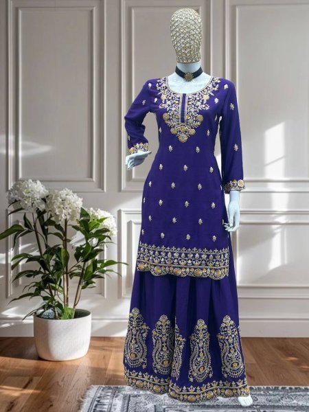 Royal Glory Chinon Heavy Embroidery Set Wedding Guest Style for Sangeet at Low Price Ready To Wear Collection