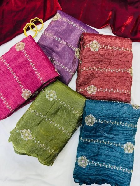 Royal Mahendi Green Gold Crush Saree with Heavy Embroidery Look Designer Wedding Sarees Wholesale