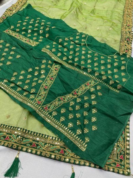 Royal Organza Embroidered Saree with Designer Butti   Lace Border Banglory Silk Festive Wear Textile Exporters Surat Organza Sarees Wholesale