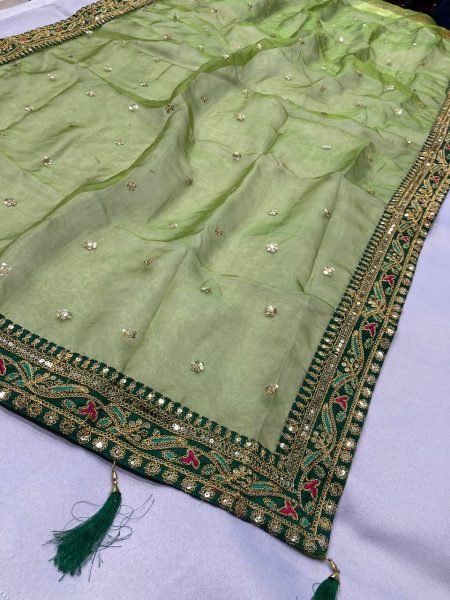 Royal Organza Embroidered Saree with Designer Butti   Lace Border Banglory Silk Festive Wear Textile Exporters Surat Organza Sarees Wholesale