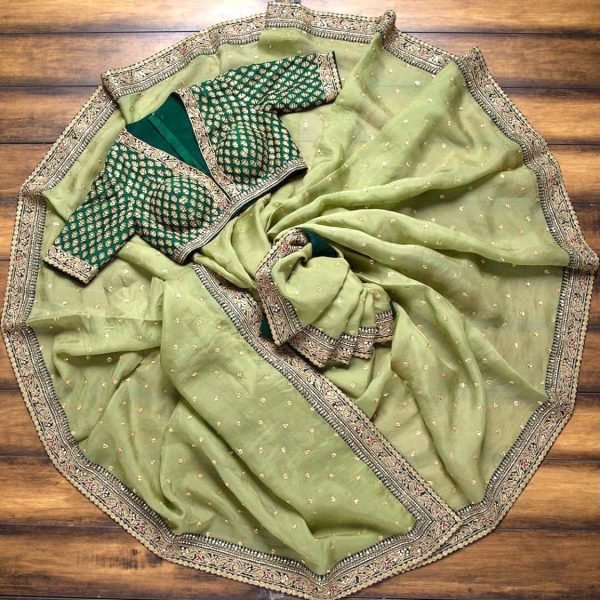 Royal Organza Embroidered Saree with Designer Butti   Lace Border Banglory Silk Festive Wear Textile Exporters Surat Organza Sarees Wholesale