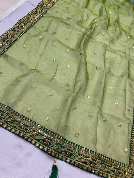 Royal Organza Embroidered Saree with Designer Butti   Lace Border Banglory Silk Festive Wear Textile Exporters Surat Organza Sarees Wholesale
