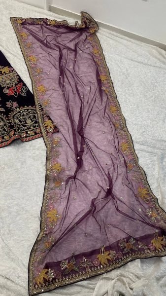 Royal Purple Kasturi Silk Lehenga Choli with Multi Thread  Dori and Sequins Work For Wedding Designer Lehenga Choli