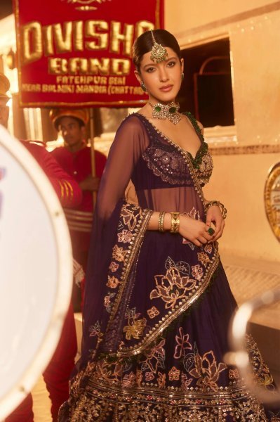 Royal Purple Kasturi Silk Lehenga Choli with Multi Thread  Dori and Sequins Work For Wedding Designer Lehenga Choli