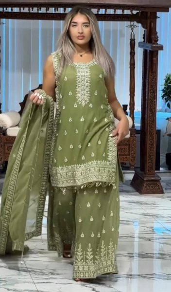 wholesale embroidered sharara suit with dupatta for festive season Ready To Wear Collection