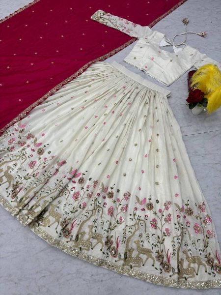 Royal Vichitra Lehenga with Embroidered Dupatta Perfect for Festive Occasions Designer Lehenga Choli