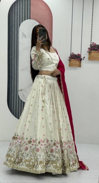 Royal Vichitra Lehenga with Embroidered Dupatta Perfect for Festive Occasions Designer Lehenga Choli