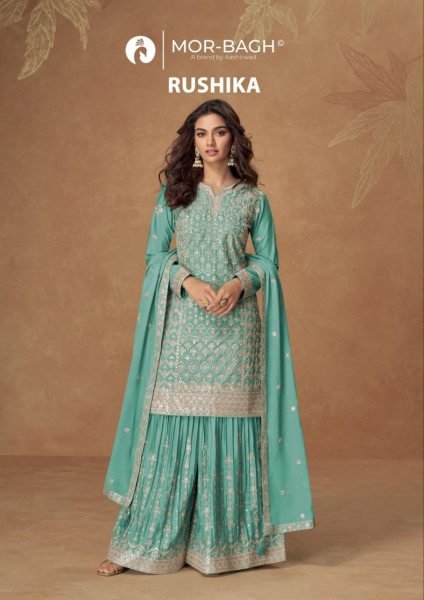 Rushika By Aashirwad Creation Exclusive Designer Party Wear Readymade Sarara Suit  Designer Plazzo Salwar Suits Wholesale