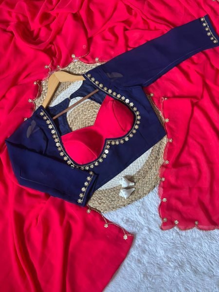 Sabyasachi Inspired Pink Saree with Designer Madhubala Blouse for Women Designer Wedding Sarees Wholesale