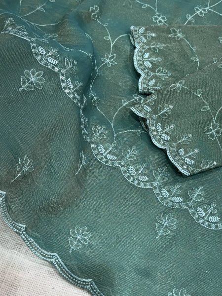 Sage Green Status Silk Saree with Full Body Self Zari Weaving For Festival Collection Silk Sarees Wholesale