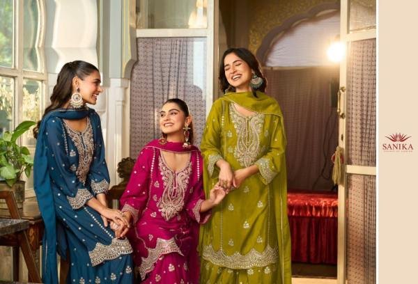 Sanika Monica Readymades Designer Sharara Dress Catalog wholesaler  Designer Plazzo Salwar Suits Wholesale