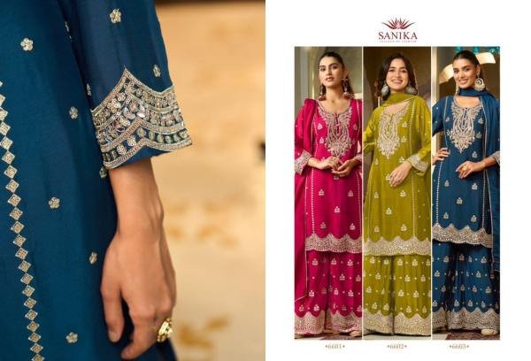 Sanika Monica Readymades Designer Sharara Dress Catalog wholesaler  Designer Plazzo Salwar Suits Wholesale