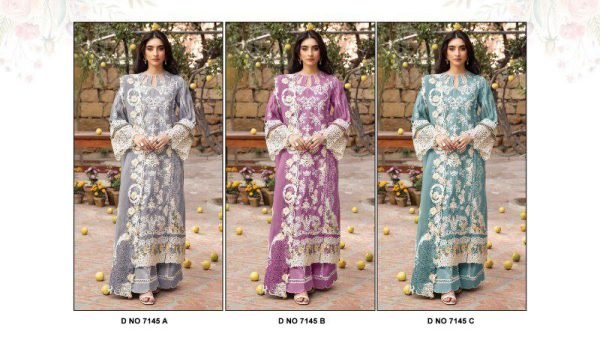 Saniya Trendz 7145 Cotton Chikankari Embroidered Pakistani Suits  Pakistani Suits Wholesale