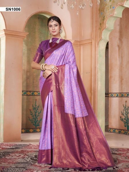 Wedding    Festive Elegance Royal Kanchi Silk Saree with Zari Contrast Border    Blouse Banarasi Saree Wholesale
