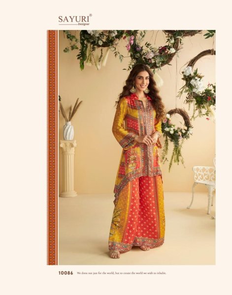 Sayuri Aura Premium Crep Silk Mirror Work 3 Piece Coord Sets at Wholesale Launch Full Set Salwar Kameez