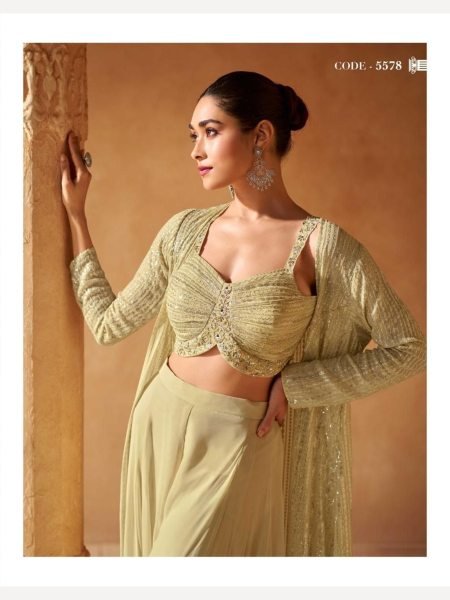 Sayuri Designer Meraki Real Georgette Western Wear Collection  Wedding Bridal Dress Wholesale