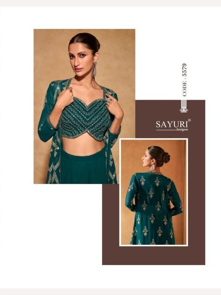 Sayuri Designer Meraki Real Georgette Western Wear Collection  Wedding Bridal Dress Wholesale