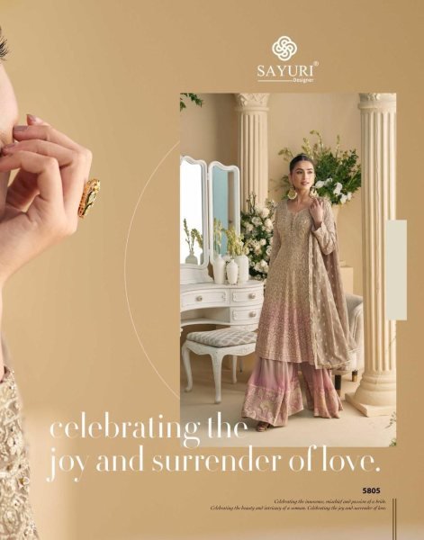 Sayuri Designer Virasat Georgette Suit Premium 3Pc Readymade Set Wedding Bridal Dress Wholesale