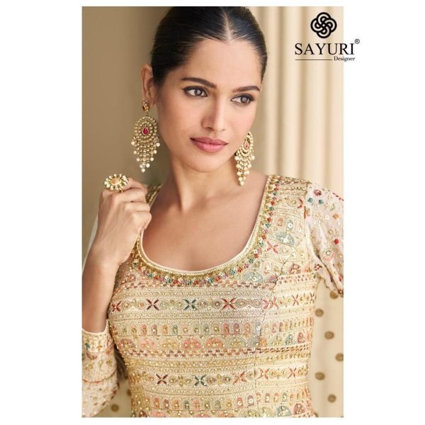 Sayuri Parampara 3 Piece Georgette Gown Set Ready to Wear Designer Partywear Anarakali Gown Wholesale