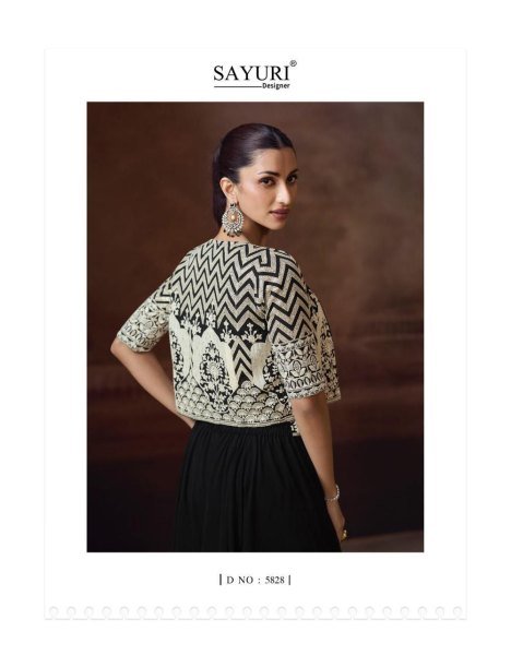 Sayuri Silky Designer Chinon Silk Indo Western Style with Embroidery Ready to Wear Luxury Outfit Designer Plazzo Salwar Suits Wholesale