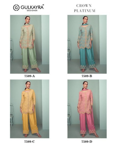 SeaGrace Chinon Palazzo Ensemble Soothing Sea Green with Stitched Dupatta Style Designer Plazzo Salwar Suits Wholesale