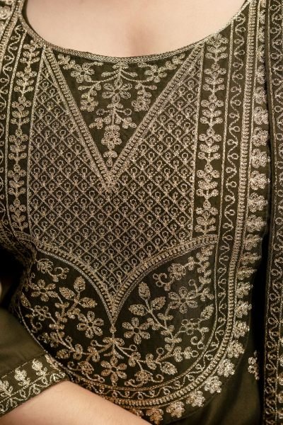 Seamless Mahendi Designer Kurti Set for Women Festive and Casual Wear Embroidery Kurtis 