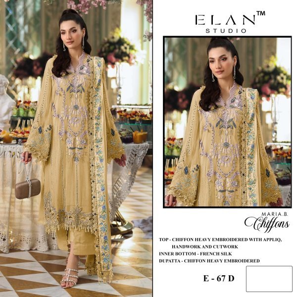 Seamless Yellow Wedding Wear Chiffon Suit with Heavy Embroidery and Cutwork at Wholesale Rate Pakistani Suits Wholesale