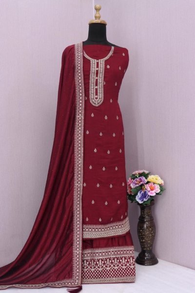 Shaheen-3 indian women designer silk georgette pant salwar kameez suit party eid festive Designer Plazzo Salwar Suits Wholesale