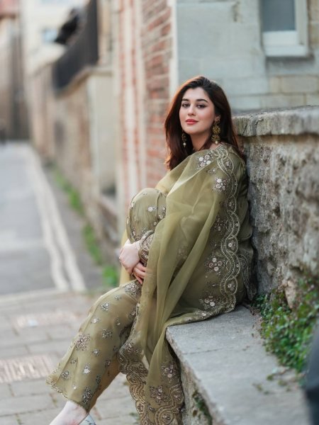 Sharara Luxe Edition French Crepe Silk Suit with Embroidery  & Tissue Dupatta Ready to Wear Ready To Wear Collection
