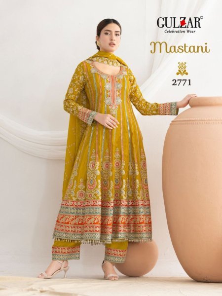 Showstopper  Mastani Silk Anarkali Set with Dabka Dori and Resham Work By Gulzar Fashion Salwar Kameez