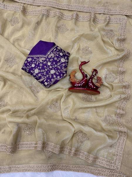 Shraddha Srinath Soft Crunchy Silk Designer Saree with Beads and Sequins Work Bollywood Fancy Sarees Wholesale