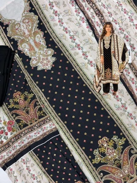 Shree Fabs KT 286 Digital Print Maslin Suit with Aari Work Bottom and Dupatta for Daily Wear Wholesale Printed Salwar Kameez 