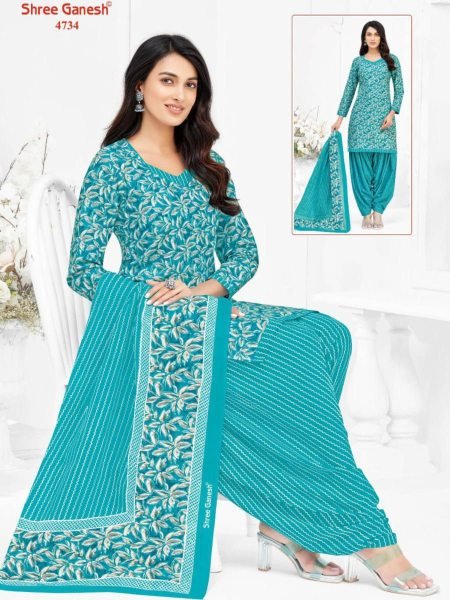 Shree Ganesh Hansika Cotton Printed Suit Material Elegant Styles Dress Material 