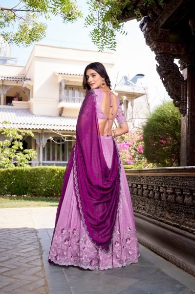Silver Glossy Lehenga Choli with Sparkling Wedding Lehenga Wedding Collection 2025 Designer Lehenga Choli