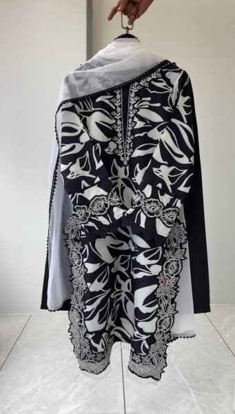 simplicity Printed Muslin Pakistani Style Suit Set With Gorgette Lace Duptta  Ready To Wear Collection