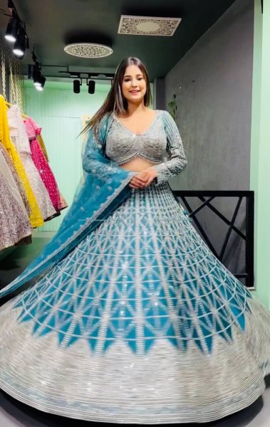 Designer Chinon Sequence Lehenga Choli Perfect for Bridesmaids  Designer Lehenga Choli