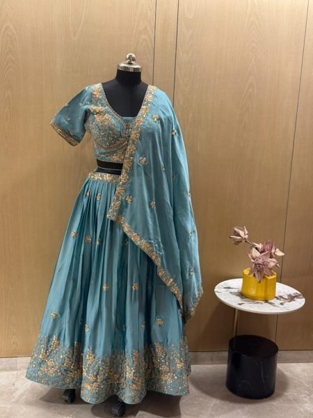 Sky Blue Designer Lehenga for Resellers and Boutique Collection Designer Lehenga Choli