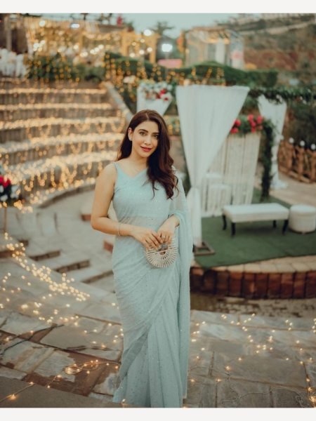 Sky Blue Georgette Saree  Georgette Sarees Wholesale