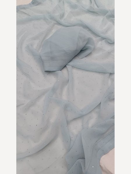 Sky Blue Georgette Saree  Georgette Sarees Wholesale
