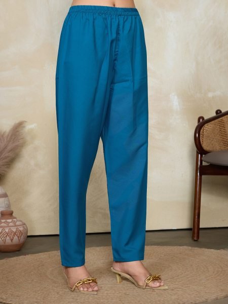 Sky Blue Muslin Silk Floral Digital Print Kurta with Pant and Dupatta Ready to Wear Party Outfit 3 Piece Kurti Set