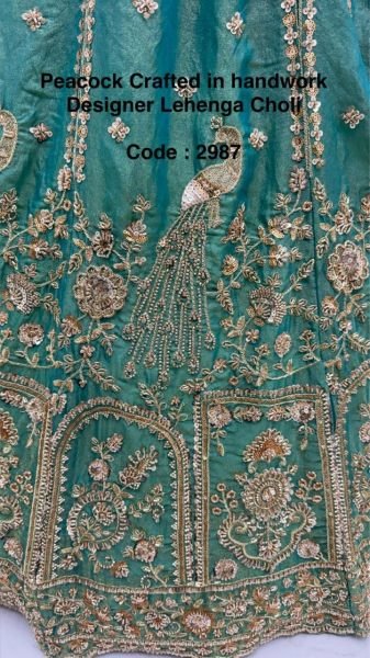 Sky Blue Premium Designer Lehenga with Hand Embroidery for Women Bridal Lehenga Choli
